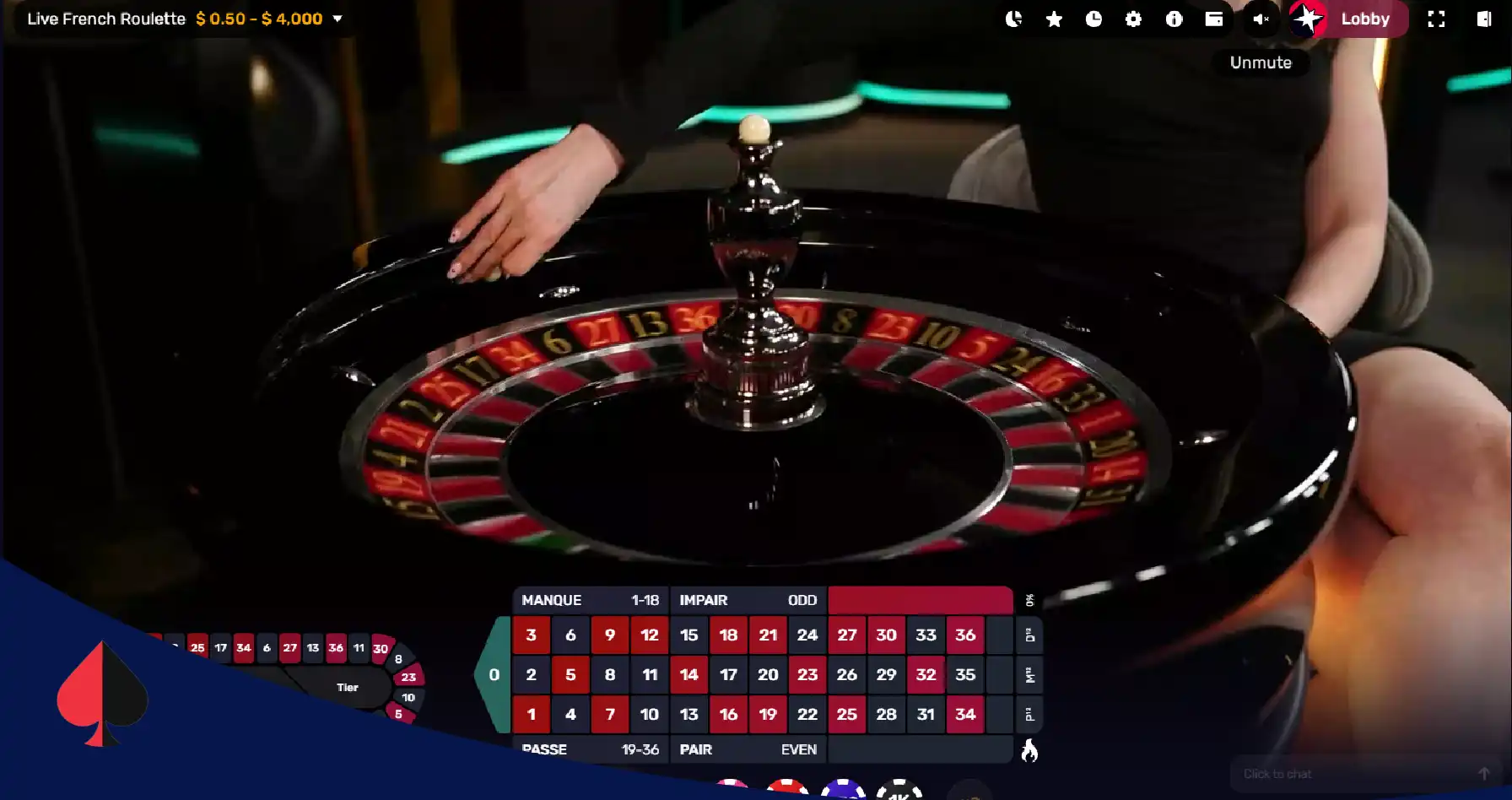 روليت فرنسي كازينو الإمارات